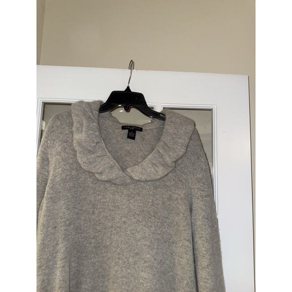 Elena Solano Sweater Size 3XL Gray Lambswool Angora Old Money Quiet Luxury - Picture 2 of 4